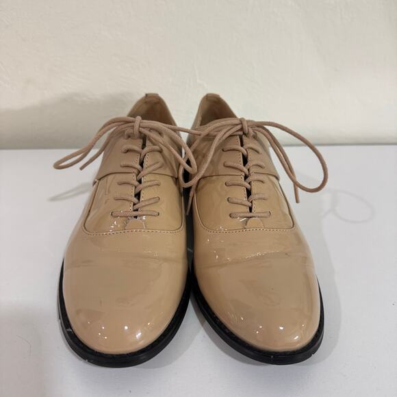 Calvin Klein Aracely Oxfords Loafers Patent Leather Tan Size 8 - Picture 5 of 16